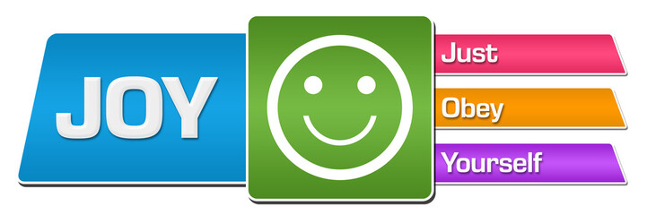 JOY - Just Obey Yourself Colorful Square Stripes 