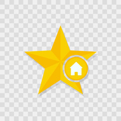 Star icon, home icon