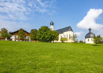 Fototapeta na wymiar Pilgrimage Church Irschenberg Wilparting