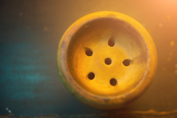 process of cooking shisha, hookah bowl