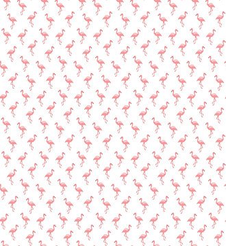 Vector print with pink flamingo. Pink flamingo background design for fabric and decor.
