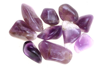 amethyst gems isolated