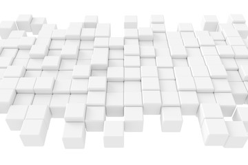 Abstract background of cubes. 3D rendering.