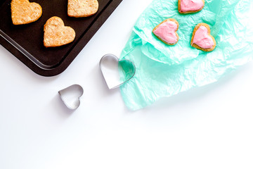 cookies for Valentine Day heartshaped on white background top vi