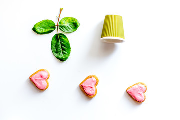 cookies for Valentine Day heartshaped on white background top vi