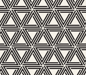 Vector seamless pattern. Modern stylish abstract texture. Repeating geometric tiling from striped elements..