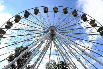 old carousel wheel