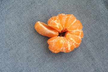 very bright and juicy orange tangerine