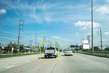abstract machine learning on road and car