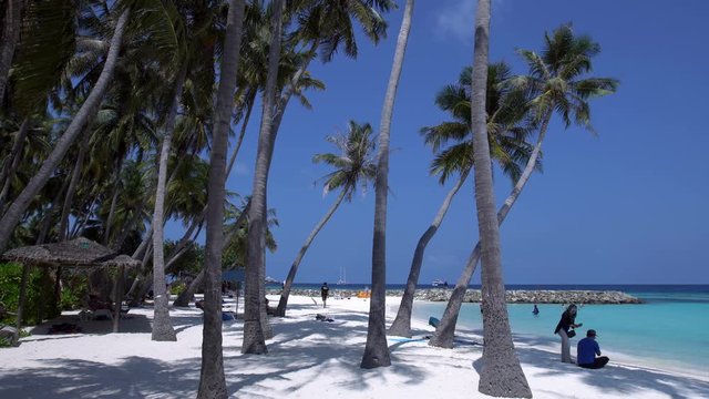 Bikini beach on very popular destination in Indian Ocean