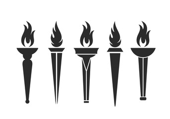 Torch logo. Isolated  torch on white background 