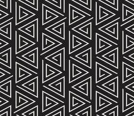 Vector seamless pattern. Modern stylish abstract texture. Repeating geometric tiling from striped elements..