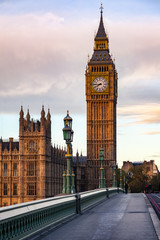 Fototapeta Elizabeth Tower or Big Ben Palace of Westminster London UK obraz