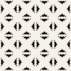 Fabric print. Geometric pattern in repeat. Seamless background, mosaic ornament, ethnic style. Two colors