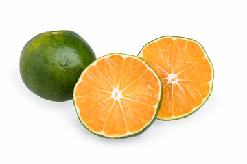 Orange fruit  isolated on white