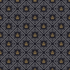 Seamless pattern. Royal Wallpaper. Vector art.