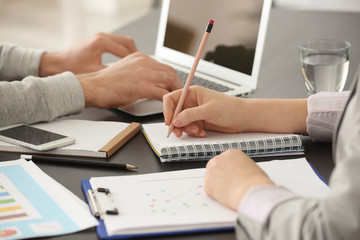 Managers working in office