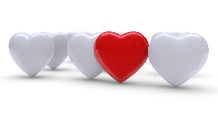 Find the right concept of love, 3d rendering