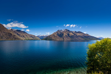 Scenic mountain, lake landscape, glenorchy queenstown, NZ