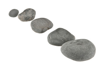 Fototapeta na wymiar sea stones isolated on white background