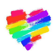 Painted Rainbow Heart