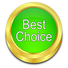 Best Choice button - 3D illustration