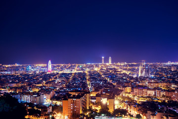 Fototapeta premium Panoramę Barcelony, Hiszpania