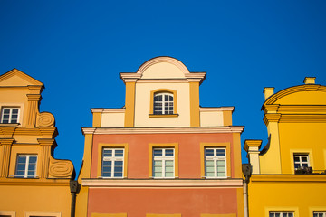 Buildings at Jelenia Gora main square. Poland