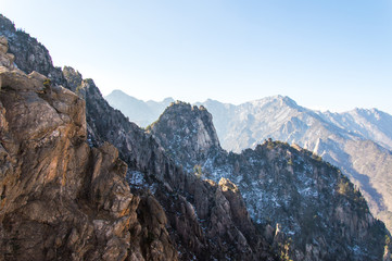 Panoramic and idyllic nature of South Korea, Seoraksan National Park, Pyeongchang