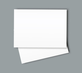 Poster blank bi fold brochure mockup cover template