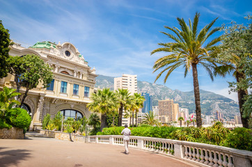 Obraz premium Beautiful streets and old luxury buildings of Monte Carlo, Monaco