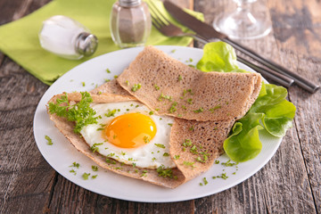 buckwheat crepe with egg