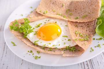 buckwheat crepe with egg