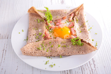 buckwheat crepe with egg
