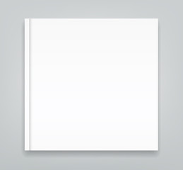 Fototapeta premium Blank Square tri fold brochure mockup cover template