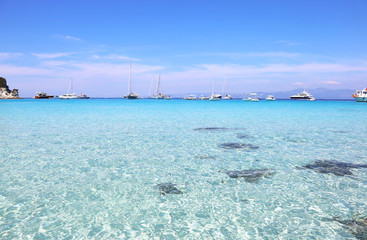Fototapeta na wymiar Voutoumi beach Antipaxos island Greece 