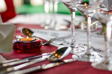 Gedeck zum Valentinstag