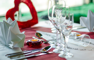 Tischdeko zum Valentinstag