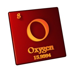 Oxygen, chemical element number 8 of the periodic table of the elements