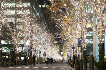 Fototapeta premium Świąteczne oświetlenie Marunouchi Nakadori