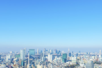 Fototapeta na wymiar 恵比寿から見た新宿方面の風景