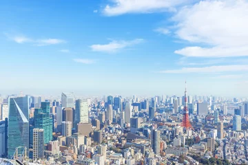 Abwaschbare Fototapete Tokyo Tower und Stadtbild © kai