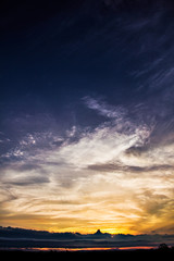 nuvens no por do sol