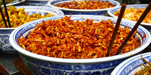 kimchi ,spicy fermented cabbage sold in market