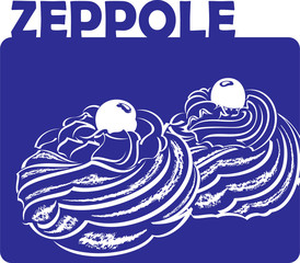 Zeppole - italian sweet - vector