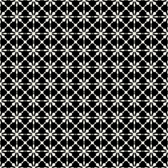 Fabric print. Geometric pattern in repeat. Seamless background, mosaic ornament, ethnic style. Two colors