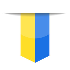 Fototapeta premium Ukraine Flag Vector Bookmark Icon