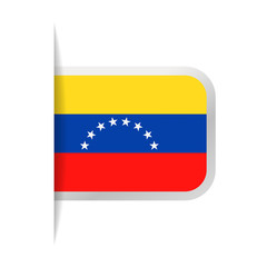 Venezuela Flag Vector Bookmark Icon