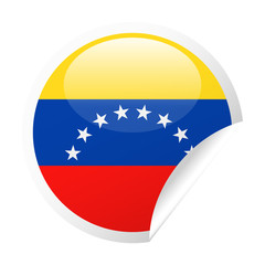 Venezuela Flag Vector Round Corner Paper Icon