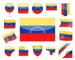 Venezuela Flag Vector Set